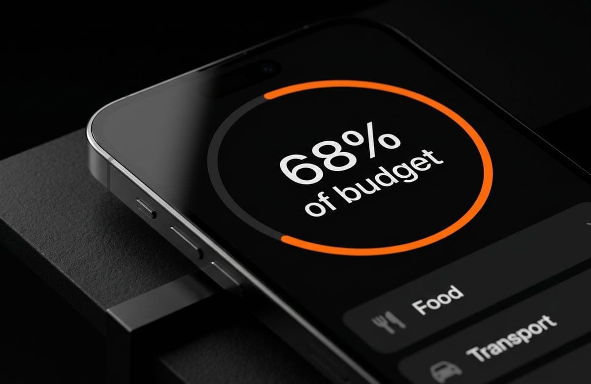 Monthly budget progress and category breakdown