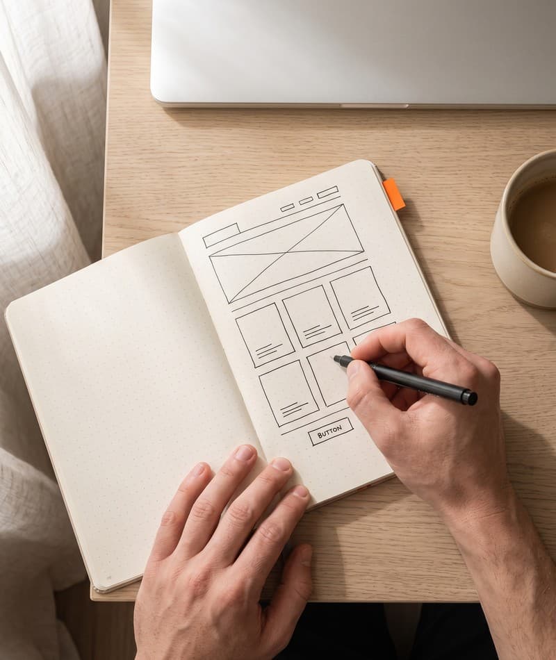 Studio portrait of a designer at work