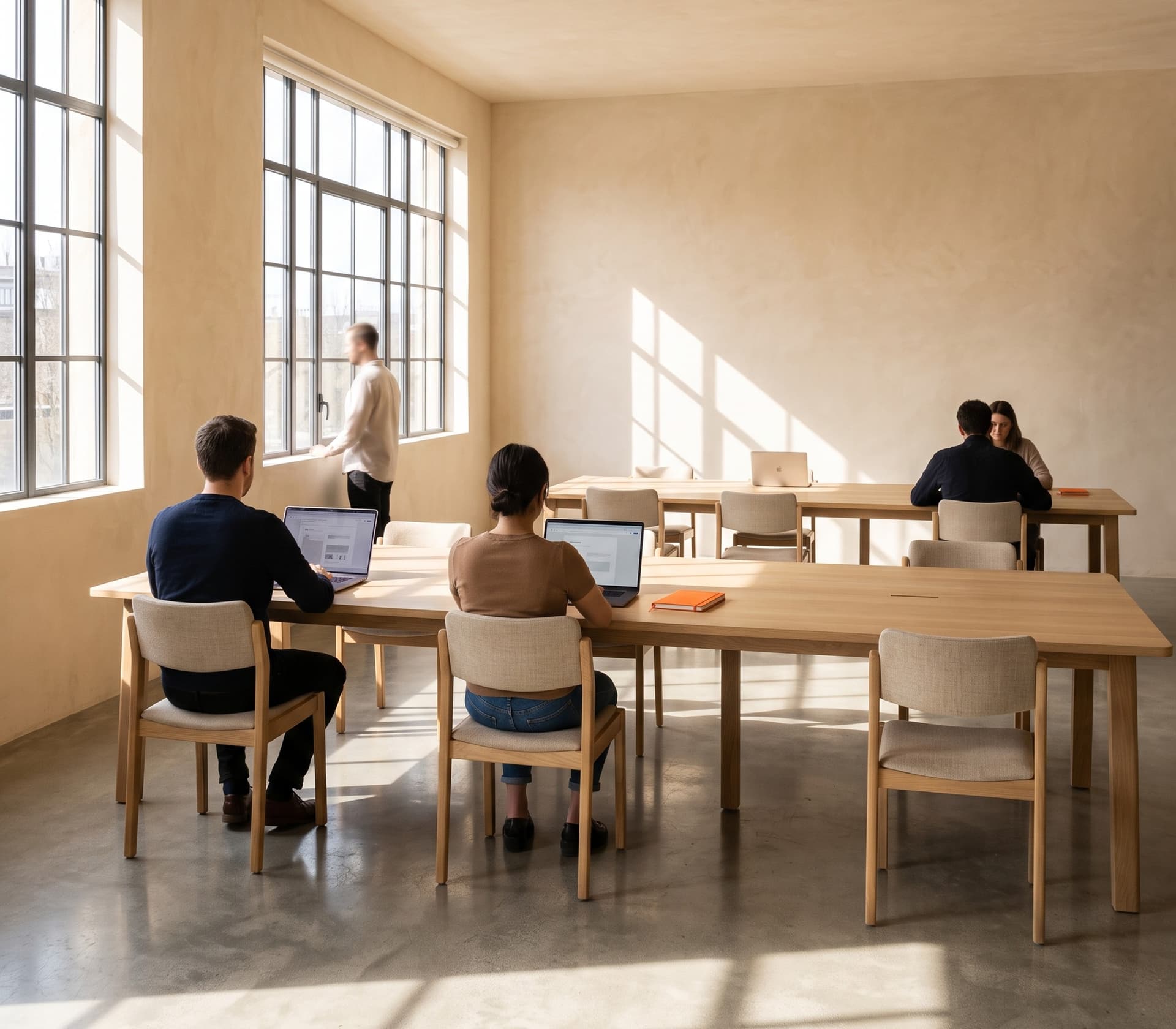 The Project Help team working together in the office