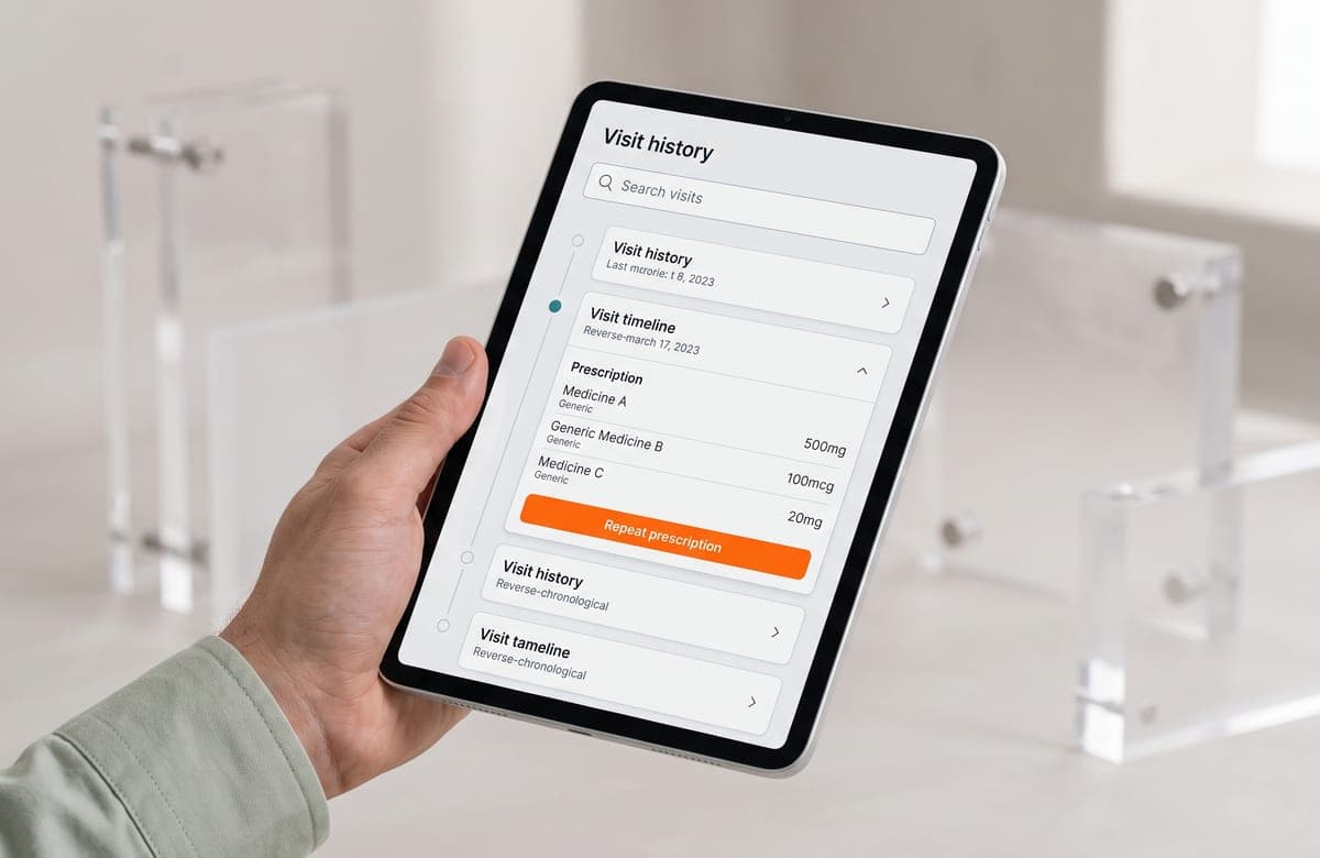 Patient timeline with prescription history